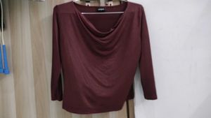 Burgundy Long Sleeve Top