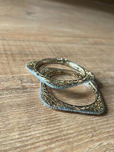 Gold &amp; Crystal Bangle Set