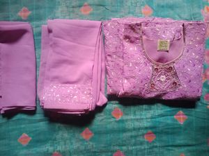 Lavender Embroidered Dress