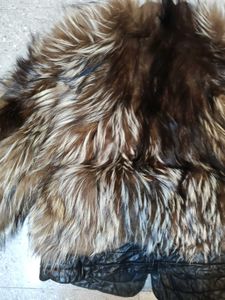 leather and fur cum vintage inspired jacket