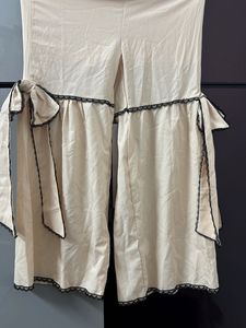 Beige Palazzo Pants with Lace Detail| Women &amp; Girl