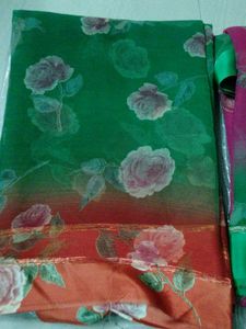 Satin Patta Siffon Sarees