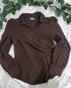 littleboxindia Chic Brown Blouse