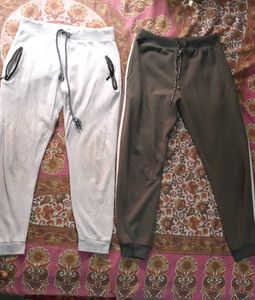 Mens Pack Of 2 Grey And White Colour Track Pant