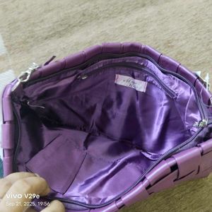 Woven Purple Clutch