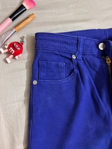 H&amp;M Electric Blue - Wide Leg Twill Trousers