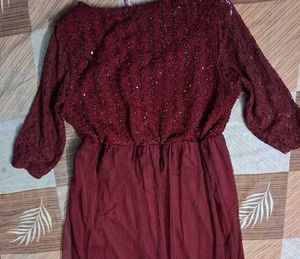 Elegant Maroon Maxi Dress