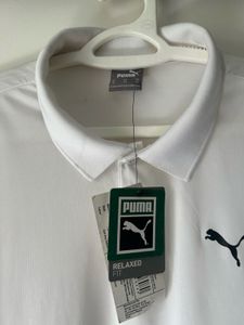 Puma White Polo Shirt XL new for gym