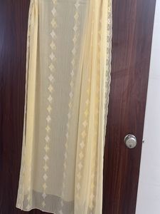 W Shiny Yellow Kurta Set(Only Dupatta &amp; Kurti )