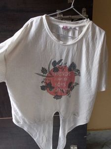 Casual White Printed T-shirt