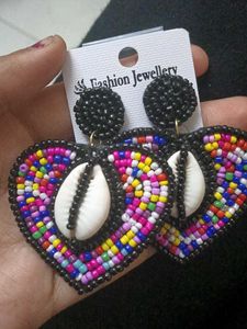 Beautiful Black Beads Earrings