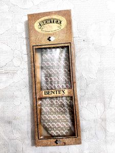 Vintage Patterned Silk Tie, Brand New ⭐