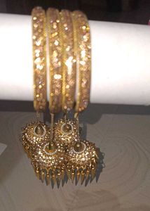 Golden Jhumka Bangles