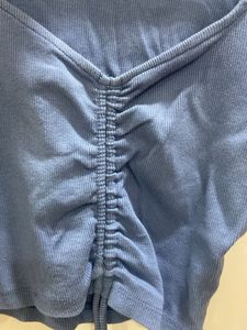 Zara Blue Drawstring Long Sleeve