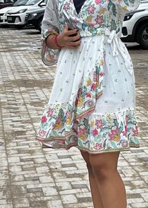 Floral Print Wrap Dress