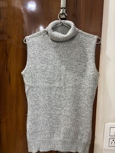 Gray Turtleneck Classy Top