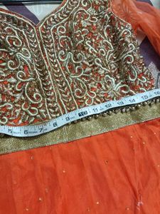 Elegant Peach Embroidered Anarkali