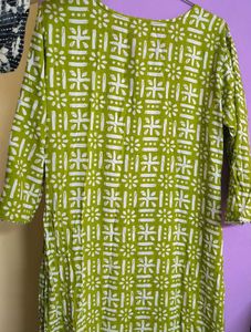 Green Printed Kurta Set