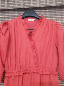 Chic Red Ruffled Maxi Dress