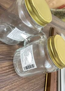2 Glass Mason Jar Mugs with Lids