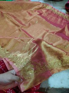 aari tari work organza Saree
