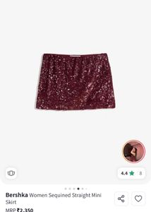 Bershka Sequined Mini Skirt