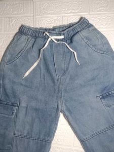 Denim Cargo Joggers thrifted