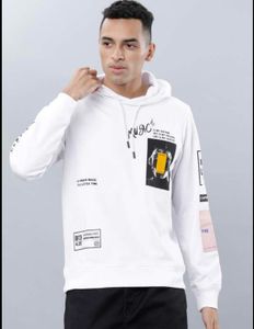 Highlander: White Graphic Print Hoodie