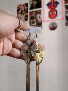 Gold Leaf Dangle Earrings