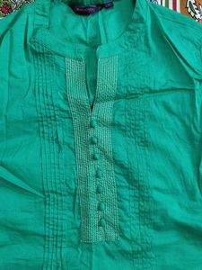 Green Button-Down Tunic