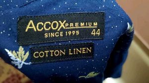 Accox Cotton Linen Printed Shirt 44 XXL - Set Of 2