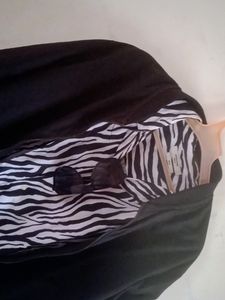 Zebra Print Short Sleeve Shirt