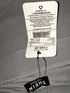 Grey Ribbed Knit Skirt