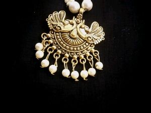 Pearl Chain With Peacock Locket