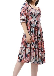 stylish Dress With Puffed Sleeve
