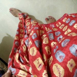 Red Printed Patiala Suit