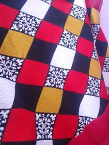 Patterned Red Dress