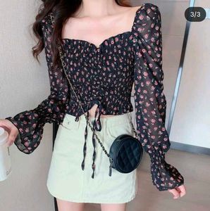Black Floral Blouse