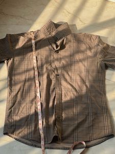 Brown Plaid Casual Shirt