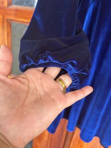 Blue Velvet Dress