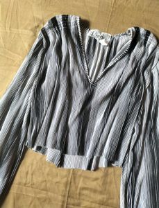 V-neck Pleated Top