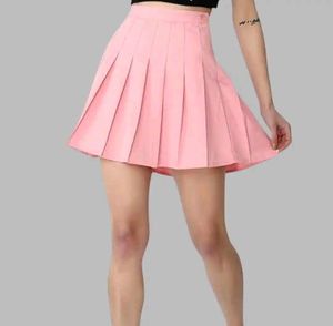 Pink Pleated Mini Skirt