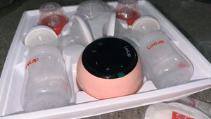 LuvLap Double Electric Breast Pump With Rechargeab