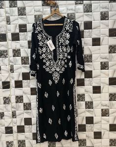 Black Modal Chikankari Kurti