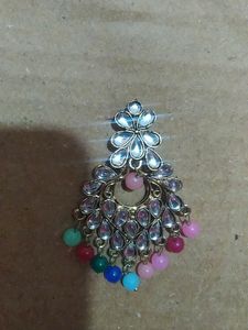 Beautiful ear rings multi colored with stones and