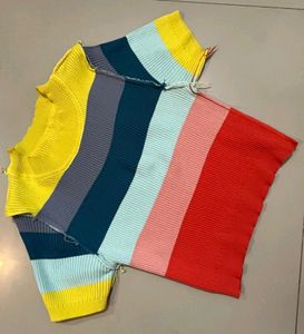 Crop Top rainbow multicoloured