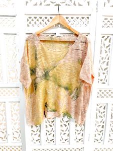 Oversized Boho Tie & Die Top C