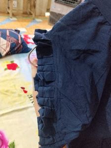 Dark Blue Top💙 With White Button 🤩💗