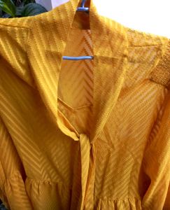 M&amp;S Yellow A- Line Top