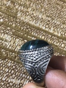 Statement Ring With Emerald Stone